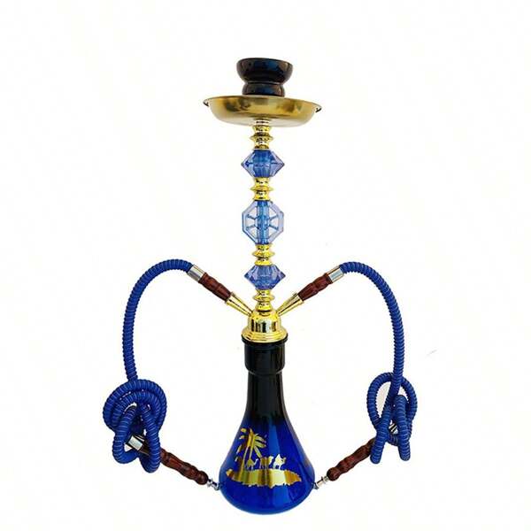 1 Set Medium Size Dual-Hose Shisha Hookah, Casual Medium Hookah, Portable Shisha Hookah Set For Women