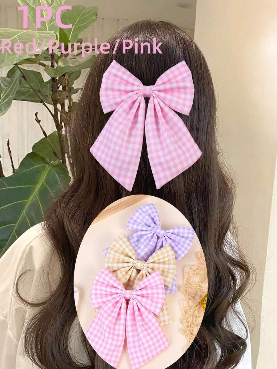 2 件女士纯色蝴蝶结发夹白色黑色女孩发夹，优雅时尚女士日常生活发饰，爪夹，发夹，发夹，发夹，学校用品