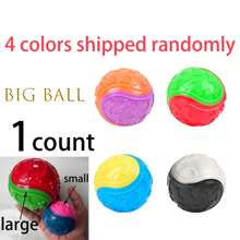 4 pelotas chillones para perro, que brillan en la oscuridad, de colores vibrantes, alto rebote, juguetes masticables para perros, pelotas chillones interactivas para jugar con las mascotas