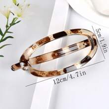 1/4pcs New Simple And Elegant Oval Hair Clip For Women With High-End Back-Of-The-Head Twist Clip Large Plate Hair With Multiple Hair Accessories