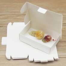 10 Pieces/Lot Kraft Gift Paper Box Multi Size White Paper Cardboard 2 Color Option - 白色 - 查看 3
