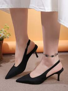 Senior Feeling Old Money Style Thin High-Heel Closed Toe Sandals For Women Spring/Summer French Style Pointed High Heel Backless Shoes Popular Online