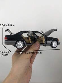 ESCBBXX 1pc Zinc Alloy Die-Cast Car Model, 8.26"L X 2.95"W X 2.36"H, Realistic Appearance With Detailed Interior, Openable Doors & Hood, Rolling Wheels, Sound & Lights, Suitable As Children/Boys' Birthday, Holiday Gift, Toy Collectible,Back To School