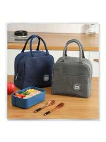1pack Large-Capacity Insulated Lunch Tote Bag – Durable Oxford Cloth Exterior With Leakproof Thick Aluminum Foil Lining – Portable, Reusable Cooler Bag For Hot & Cold Food – Ideal For Work, School, Office, Travel, Picnics, And Outdoor Activities – Lightweight, Waterproof, Easy-To-Clean Thermal Lunchbox For Men, Women & Teens