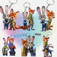 Sanrio Crazy Animal Nick Judy Keychain Double Sided Acrylic High Beauty Backpack Cute Pendant Gift Accessories School Supplies, Back To School