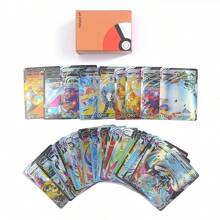 pokemon 300 pièces Pokémon, Cartes Pokémon, (Série V, Vmax, Cartes Rares GX), Cartes de jeux animés, Cadeaux pour fans d'anime, cadeaux de vacances pour adultes, fournitures de fête, accessoires de vacances, fournitures de fête d'anniversaire, cadeaux d'anniversaire, décoration artisanale. Cartes Pokémon rares [Imitation de haute qualité, très abordable et bon marché]