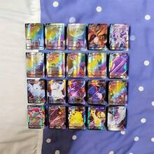 pokemon 300 pièces Pokémon, Cartes Pokémon, (Série V, Vmax, Cartes Rares GX), Cartes de jeux animés, Cadeaux pour fans d'anime, cadeaux de vacances pour adultes, fournitures de fête, accessoires de vacances, fournitures de fête d'anniversaire, cadeaux d'anniversaire, décoration artisanale. Cartes Pokémon rares [Imitation de haute qualité, très abordable et bon marché]
