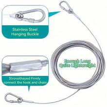 Tendedero de acero inoxidable, 118,11 pulgadas/177,17 pulgadas/354,33 pulgadas, portátil para ropa interior y exterior, accesorio de camping, para baño y dormitorio.