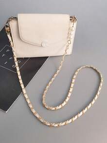 1pc Gold Leather Phone Lanyard, Pearl Crossbody Phone Strap, Women's Multi-Color Long Halter Phone Charm, Bag Chain Keychain (Phone Case Not Included) - Multicolor - View 10