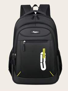 Casual Solid Color Versatile Backpack, Large Capacity School Backpack, Travel Vacation Backpack, Back To School Backpack - Multicolor - View 2