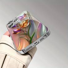 A Beautifully Vibrant Artistic 3D Tulip Pattern Electroplated Glass Phone Case With Lens Protection For IPhone Models 16/ 16Pro/ 16Promax/ 16Plus/ 15/ 15Plus/ 15Pro/ 15Promax, 14/ 14Plus/ 14Pro/ 14Promax, 13/ 13Pro/ 13Promax, 12/ 12Pro/ 12Promax, 11/ 11Pro/ 11Promax, 7/ 8Plus, Xr/ Xs/ Xsmax, Featuring Full Coverage And Drop Protection With Tempered Glass, A Phone Accessory. - Mixed color 1 - 查看 5