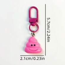 1/3/6 piezas Mini llavero con forma de excremento divertido, funda protectora anti-caída para mochila escolar