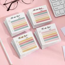 Soft Hue Check 1PC/4pcs 3x3 Inch Sticky Notes Set, Vintage Memo Pads With High-Adhesive, Post Reusable Tearable It Notes For Journal Planners Office School Home, Bulk Retro Stationery Gift