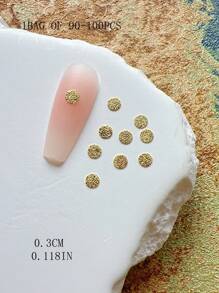 Matte Metal Nail Decor Flat Rivet, Circle, Triangle, Pentagram Studs, Minimalist Metal Nail Art Accessories
