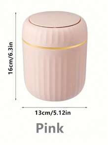 1/2 pezzi Piccolo bidone della spazzatura con coperchio a pressione - in materiale PP durevole, cestino da scrivania compatto, per ufficio, camera da letto, soggiorno - contenitore rifiuti domestico coperto, forniture scolastiche, back to school