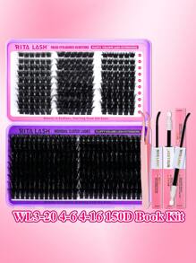 RITALASH RITALASH 640pcs/800pcs D Curl Individual Cluster Lashes 17 Styles Book Clusters DIY False Eyelash Extension Mix Length Natural And Comfortable False Eyelashes At Home For Daily Life&Dates And Party
