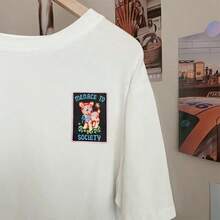 Cute Vintage Deer Threat Society Patch - Anarchist, Subversive Hardcore Punk Patch, Iron On Patch, Punk Accessories, Jacket Patch, Punk Patch, Iron On/Sew On, Decorative Fabric Patch For Backpacks, Hats, Jackets - Multicolor - View 4