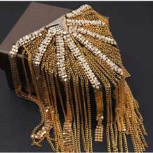 2 piezas de broches/alfileres decorativos de metal con cristal de cristal trenzado a mano en forma de triángulo y cadena, accesorios de moda adecuados para ropa de mujer occidental, uso para fiestas, regalos festivos y uso diario