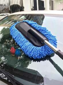 1 Stück Teleskop-Autowaschmopp mit langem Griff, Staubentferner, Wachsbürste, Mikrofaser-Autopinsel, Reinigungsbürste für Autopflege, weiche Staubwedel für Auto und Zuhause, Autozubehör