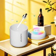 1 stuk etherische olie aromatherapie mist diffuser en luchtbevochtiger met kleurveranderend nachtlampje, koude mistfunctie en bevordering van de gezondheid van planten - verfris en reinig uw kamer met een rustgevende sfeer Valentijnsdag Valentijnsbenodigdheden Bruiloftsartikelen
