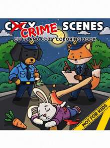1pc Cozy Crime Scenes: 42 Page Coloring Book For Adults And Teens, Super Cute Designs Of Cozy, Hygge Spaces For Relaxation (Cozy Spaces Coloring) Gifts For Friends & Couples & Family Back To School, For Relaxation [Hand-Drawn Essential] Cozy Coloring Book For Beginners, Sketching And Relaxation, Bold And Simple Large-Scale Designs