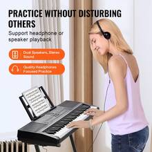 61 Key Digital Keyboard Piano, 200 Tones 200 Rhythms, Electric Portable Piano Keyboard Kit With 60 Demo Songs Built-In Dual Speakers Headphones, Piano Stickers For Beginners Learning - 200 Tones 200 Rhythms - View 6