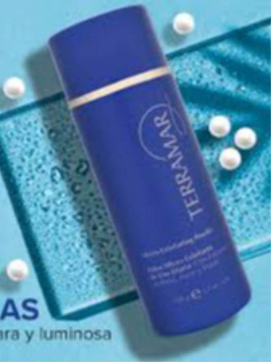POLVO MICROEXFOLIANTE TERRAMAR Exfoliante Facial Suave Renovador Celular Limpieza Profunda Elimina Impurezas Rutina de Belleza Cuidado Avanzado para Todo Tipo de Piel - Blanco - Ver 1