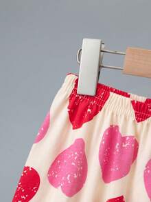 3pcs Girls Sleepwear Set, Pure Cotton Short Sleeve Top And Shorts, Cute Cartoon Design, Lightweight - Multicolor - View 10