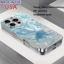 Estuche de teléfono metálico de lujo para 16 Pro Max/16 Plus/16 Pro/16/15 Pro Max/15 Plus/15 Pro/15/14 Pro Max/14 Plus/14 Pro/14/13 Pro Max/13 Pro/13/12 Pro Max/12 Pro/12/11 Pro Max/11 Pro/11/Xs Max/Xr/X/7 Plus/7, con una cubierta protectora de vidrio de alta definición y película protectora para la lente. - Plateado - Ver 2