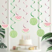 Summer Watermelon Garland, Outdoor Indoor Holiday Beach Party Birthday Decoration Banner