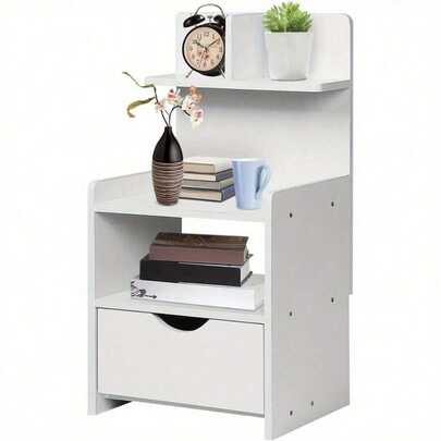 Bedside Table Drawer 60x32.5x25.5cm Cabinet Bedroom Furniture Storage Nightstand Shelf For Bedroom Living Room Hallway Bathroom