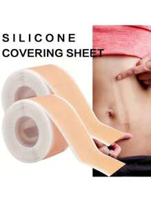 2 Rolls Of Hypoallergenic Silicone Scar Covering Tape - Gentle, Washable, Reusable Soft, Breathable, Waterproof Silicone Scar Sheet Effectively Covers Scars