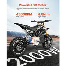 2000W Electric Brushless DC Motor Kit - 48V 4300rpm Motor With Upgraded Speed Controller And Throttle Grip Kit For Go Karts E-Bike Motorcycle Scooter DIY - 2000w 48V 4300rpm - View 2