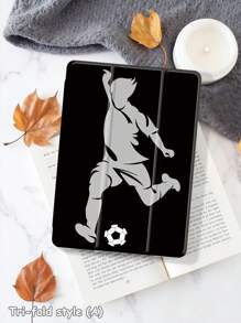 Funda para iPad de 10.2 pulgadas 2021/2020 iPad 9th/8th Generation compatible con fútbol, compatible con Samsung Galaxy Tab A8 de 10.5 pulgadas 2022, compatible con Huawei Matepad 10.4/Tab, con soporte para lápiz, compatible con modo de suspensión/activación automática, funda protectora de moda