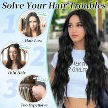 Long Synthetic 4pcs/Set Clip In Hair Extenstion 20inch Water Wave 11clips Wavy Hairpiece Clip On Hair Extensions Heat Resistant,Cheap Curly Hair