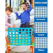 Giant Four In A Row Strategy Game Premium Quality Four In A Row Game For Aged 3 And Up Perfect For Indoor And Outdoor 4 In A Row Fun Family Gatherings And Parties - As Pic - View 4