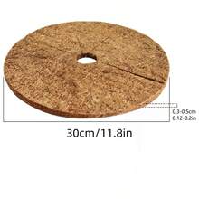 2pcs Coco Coir Mulch Ring Tree Protector Mats, Natural Coir Control Plant Covers With Pre-Cut Slit For Garden Landscaping