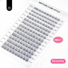 Beetles Lash Clusters Natural Manga Wispy 9-16mm Eyelash Extensions 168pcs Individual Lashes 3D CC Curl Eyelash Clusters DIY At Home With Tweezers Candy CMC002