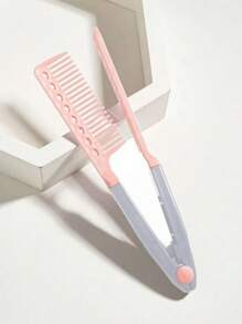 Hairdressing V-Shaped Straight Hair Comb, Straight Curly Hair Comb Splint Comb Spring Grip Straight Hair Comb, Protect Your Hair, Hair Tools, Hair Products Travel Necessities
