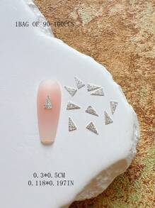Matte Metal Nail Decor Flat Rivet, Circle, Triangle, Pentagram Studs, Minimalist Metal Nail Art Accessories