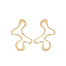 1 pièce Boucles d'oreilles géométriques texturées asymétriques exagérées