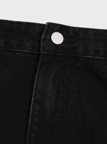 Jeans Reta e Relaxada de Cor Sólida para Homens, Moda Casual Vintage de Rua, Detalhes como Botões, Bolsos, Zíper, Adequados para o Dia a Dia, Transporte, Atividades ao Ar Livre e Reuniões