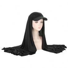 Women's Classic Solid Color Baseball Hijab Cap - Middle Eastern Style Turban Headwear With UV Protection For Summer & Autumn - Pink - View 14