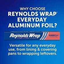 Reynolds Wrap Everyday Strength Aluminum Foil Roll, Freezer Safe And Grill Safe, Great For Foil Packets And Home Cooking, 12 Inches Wide, 200 Total Sq. Ft. - 30 feet vuông - Xem 8
