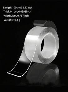 1Roll Multipurpose Double Sided Adhesive Tape,Daily Clear Applicable Strong Ductility Sealing Strip Rubber Seal,Easy To Use Back To School