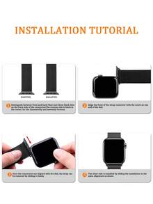 全新米兰尼斯不锈钢环形磁吸表带，金属磁吸表带，Ultra1/2，男女通用，适用于45/49/38/40/41/42/44mm。兼容1/2/3/4/5/6/7/8/Se系列腕表。透气轻盈，不闷热，不刺激，不易脱落。全系列腕表均可搭配S9和S10运动型及居家型防水表带使用。 - 彩色 - 查看 12