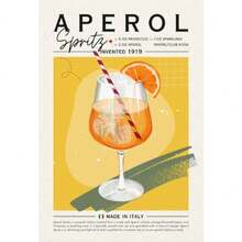 1pc Gift Cosmopolitan Posters Print Cocktail Drink Minimalist Wall Arts Nordic Vintage Alcohol Recipe Canvas Painting Wall Picture Home Decor Optional Frame ,Wall Art With Frame - Multicolor - View 14