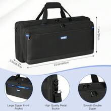 Carrying Bag Compatible With Boss ME-90 / GT-1000 / GX-100 / ME-80 Guitar Multi Effects Pedal,Guitar Pedal Board Case With Multiple Pockets For Guitar Cable And Accessories(23.6 X 3.5 X 11.4 Inch) - 1 - Xem 4