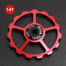 Polea del desviador trasero de bicicleta VXM de 15T, de aleación de aluminio con cerámica, con rodamiento metálico