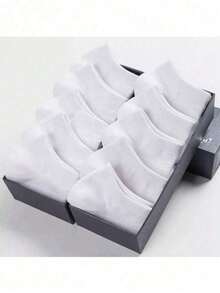 4pcs/5pcs/12pcs Pack Comfortable Ankle Socks, Set Of Regular Ankle Socks, Women Sock Packs With Lettered Jacquard Ribbing - Multicolor - View 11